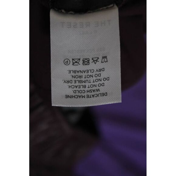 R Label The Reset Womens Faux Leather Elasticated Straight Leg Pants Red Size S - Picture 6 of 6